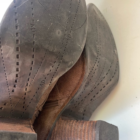 Dolce vita leather brown heeled ankle boots buckles Sz 8.5 - Picture 8 of 11